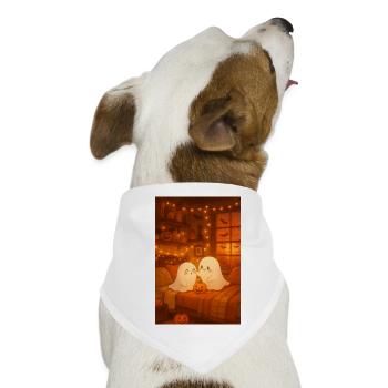 Niedliche halloween Geister cozy - Hunde-Bandana - Weiß - Vorne
