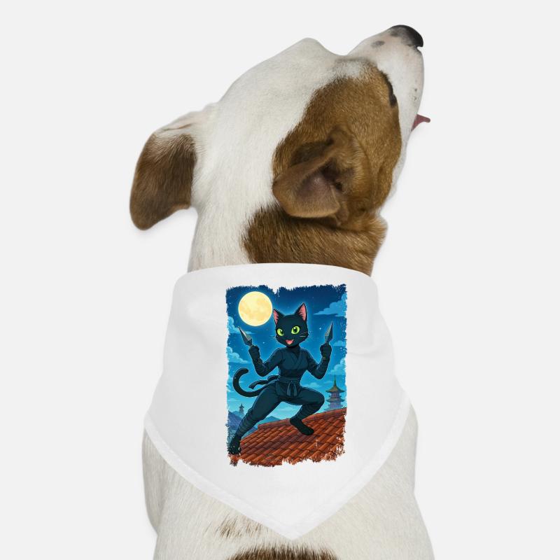 Mond-Ninja-Katze Hunde-Bandana