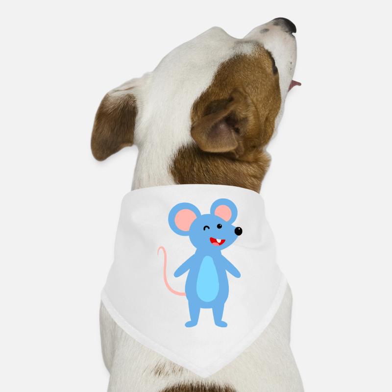 Winking blue mouse Dog Bandana