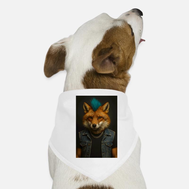 Punkfuchs Denim-Weste Hunde-Bandana