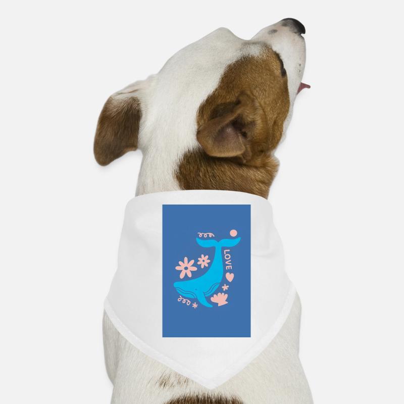 Queue de baleine Floral Love Bandana pour chien