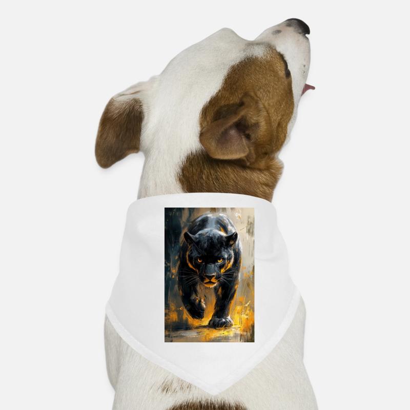 Illustration eines Panthers Hunde-Bandana