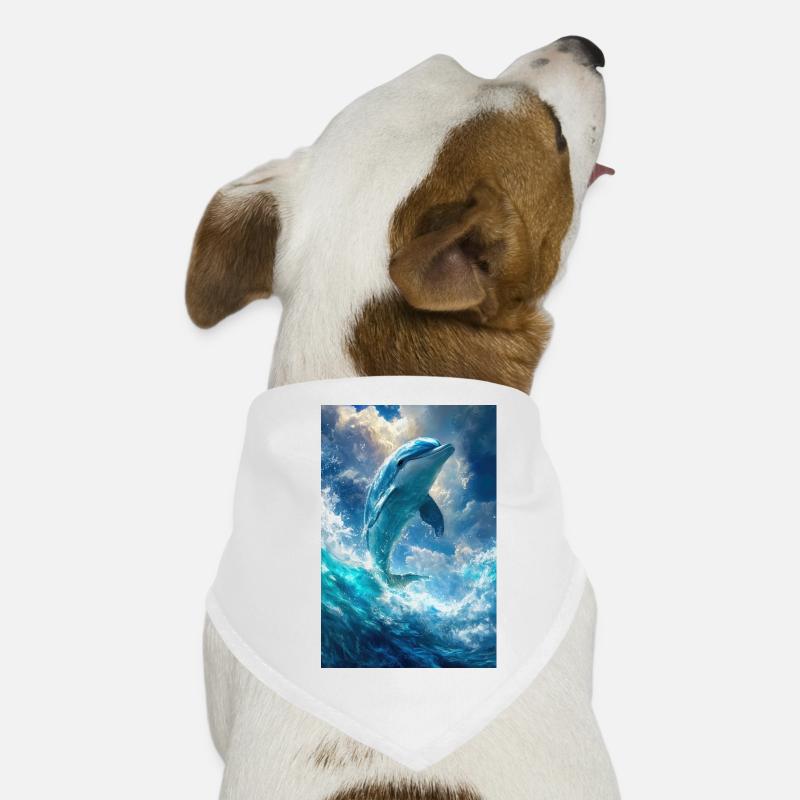 Illustration eines Delfins Hunde-Bandana