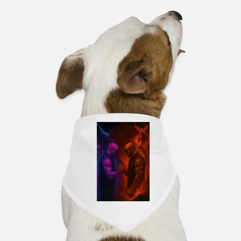 Duel des éléments entre le feu et la glace Bandana pour chien