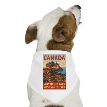 Kanada Küstenlandschaft West Vancouver - Hunde-Bandana - Weiß - Vorne