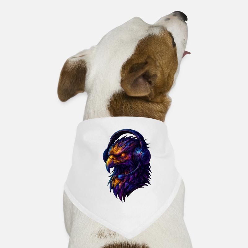 Neonadler mit Headset Hunde-Bandana