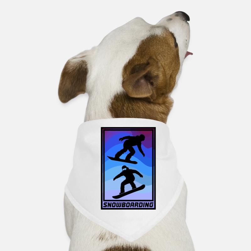 Snowboarding Hunde-Bandana