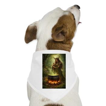 Druiden Frau - Hunde-Bandana - Weiß - Vorne