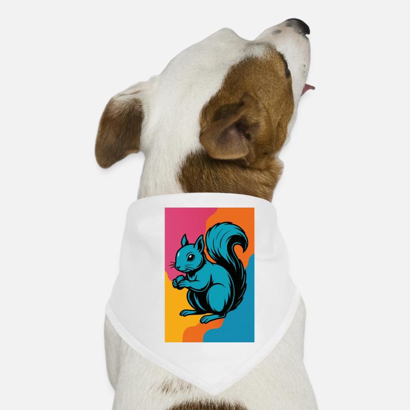 Buntes Eichhörnchen Pop Art Hunde-Bandana