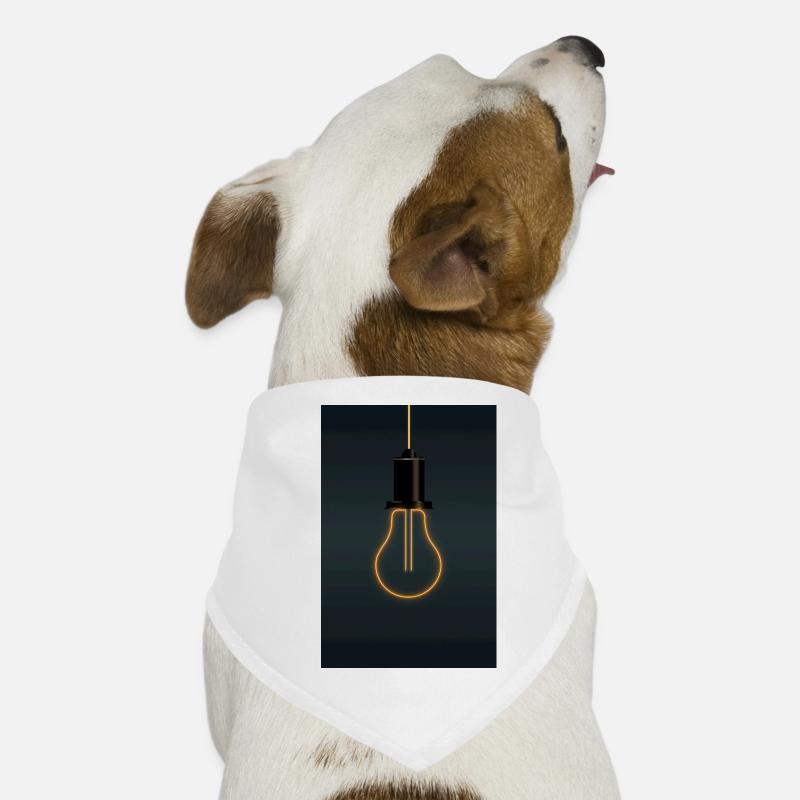 Neon Light Bulb Poster – Warm Orange Inspiration Dog Bandana