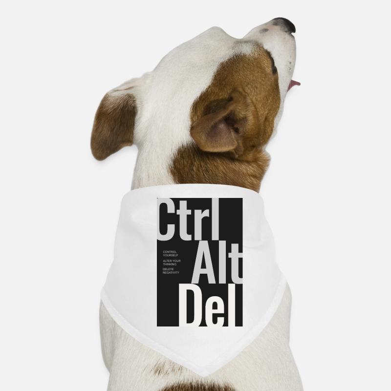 CTRL ALT DEL – Affiche typographique Minimal Design Bandana pour chien