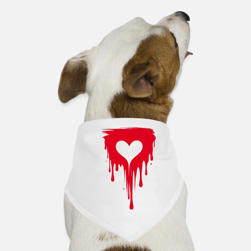 Herz mit roter Farbe Graffiti Stil Illustration Hunde-Bandana