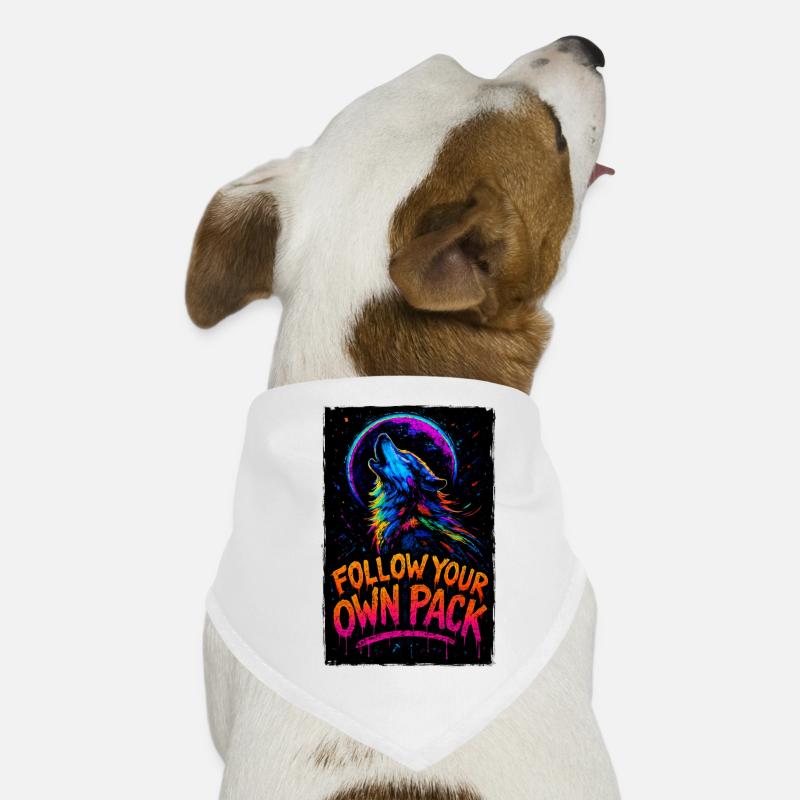 Alpha Wolf Multicolor-Design Folgen Sie Ihrem eigenen Rudel Hunde-Bandana