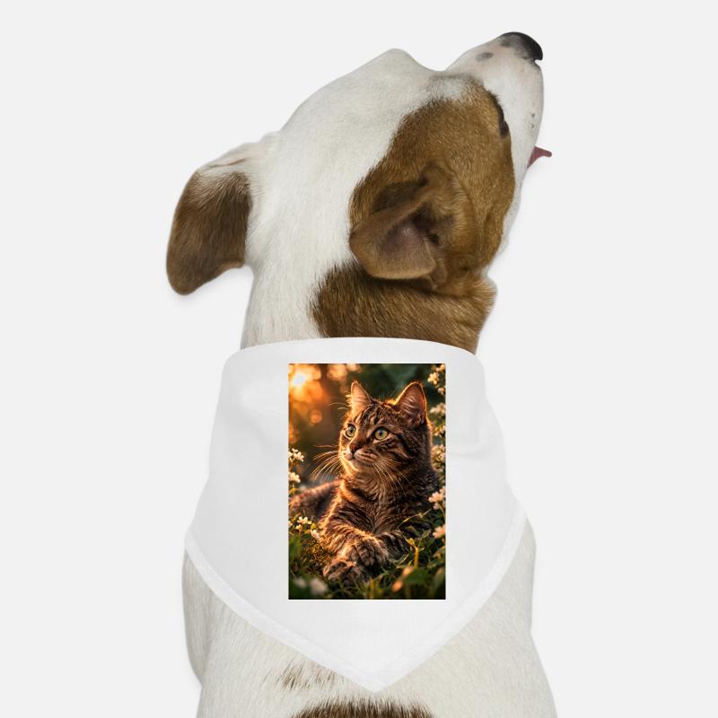 Cat at sunset Dog Bandana