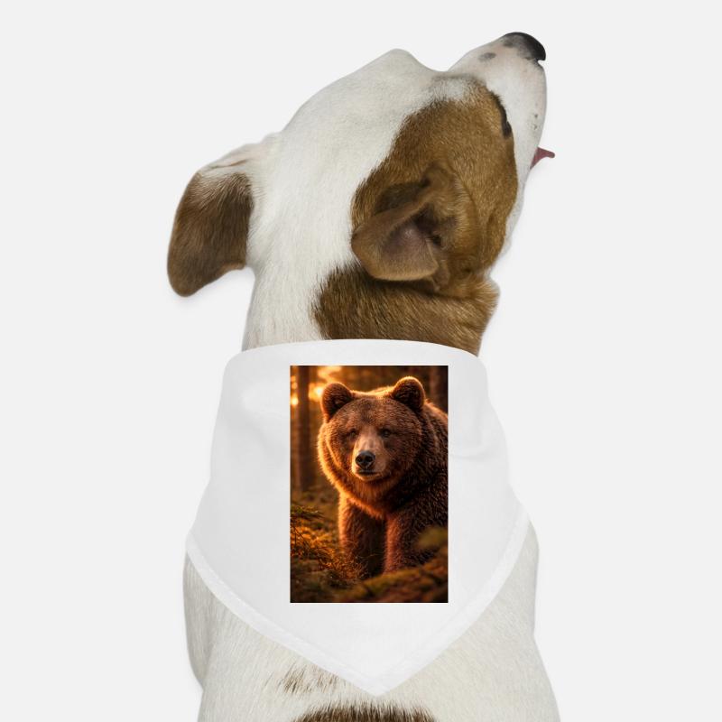 Ours couchant dans la forêt Bandana pour chien