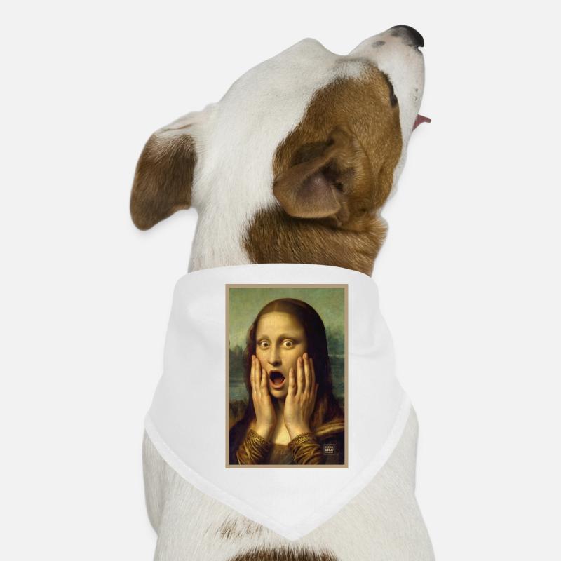 Schockiert, überrascht Mona Lisa Hunde-Bandana