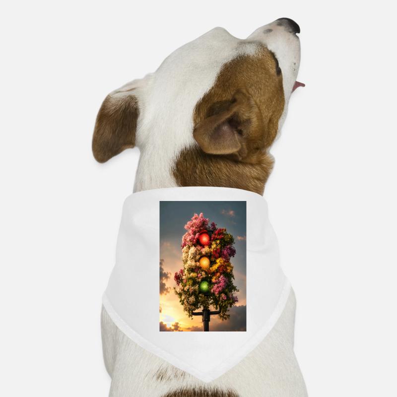 Floral Traffic Light Glow Dog Bandana