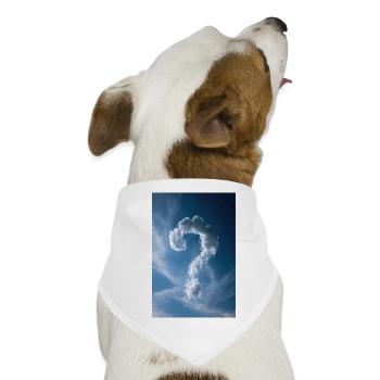Wolken-Fragezeichen-Himmel - Hunde-Bandana - Weiß - Vorne