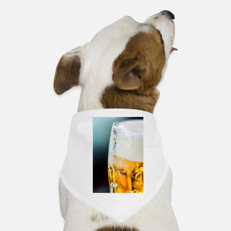 Lichtgold Bierglas Muster Hunde-Bandana