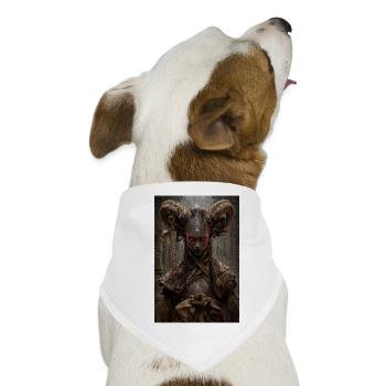 Karmesinhornige Geist-Ritual - Hunde-Bandana - Weiß - Vorne