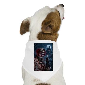 Unheimlicher Clown-Chirurg – Halloween-Horror - Hunde-Bandana - Weiß - Vorne