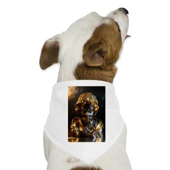 Goldene Shush-Cherub-Büste - Hunde-Bandana - Weiß - Vorne