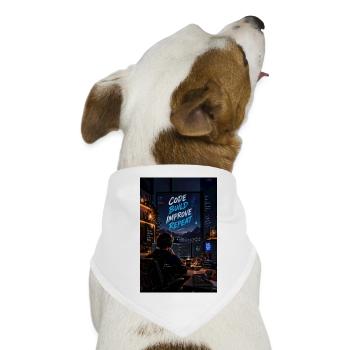 Code Build Improve Repeat Night Dev Studio - Hunde-Bandana - Weiß - Vorne