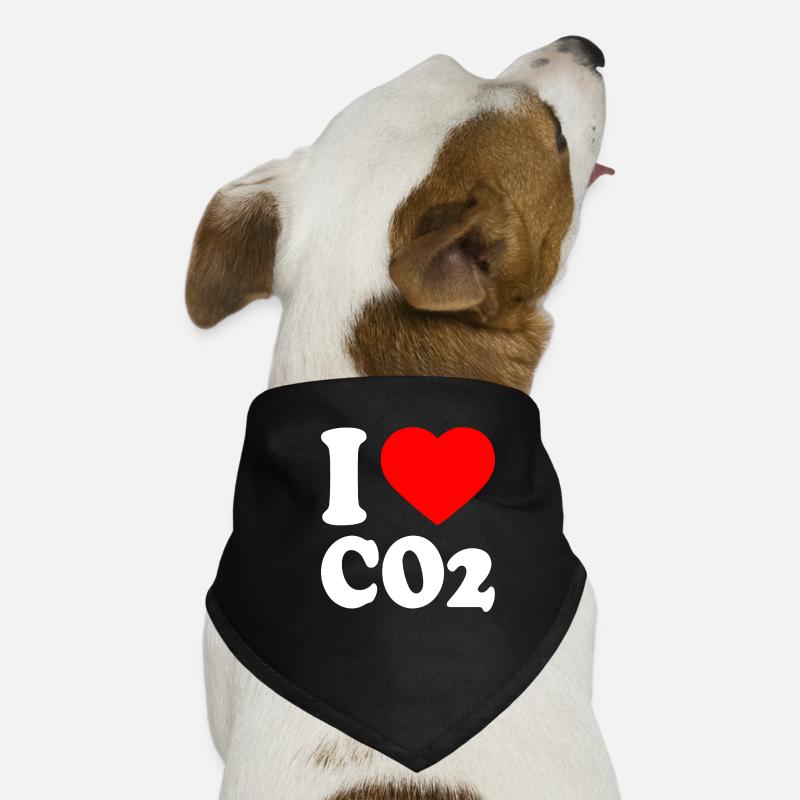 I love co2 Bandana pour chien