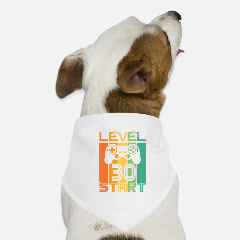 30th Birthday Level 30 Start Video Game Design Dog Bandana