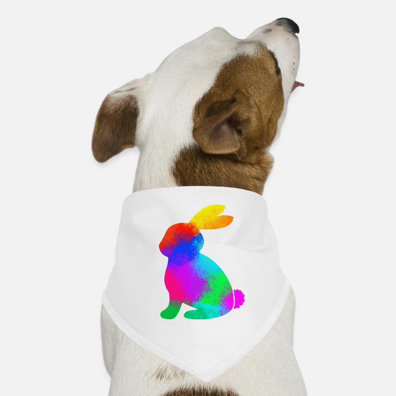 colorful rabbit Dog Bandana