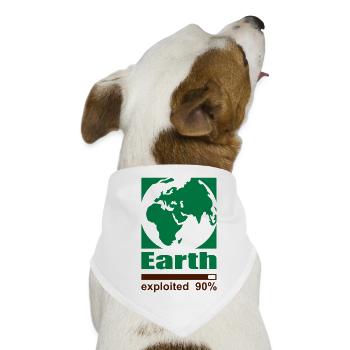 Earth exploited - Hunde-Bandana - Weiß - Vorne