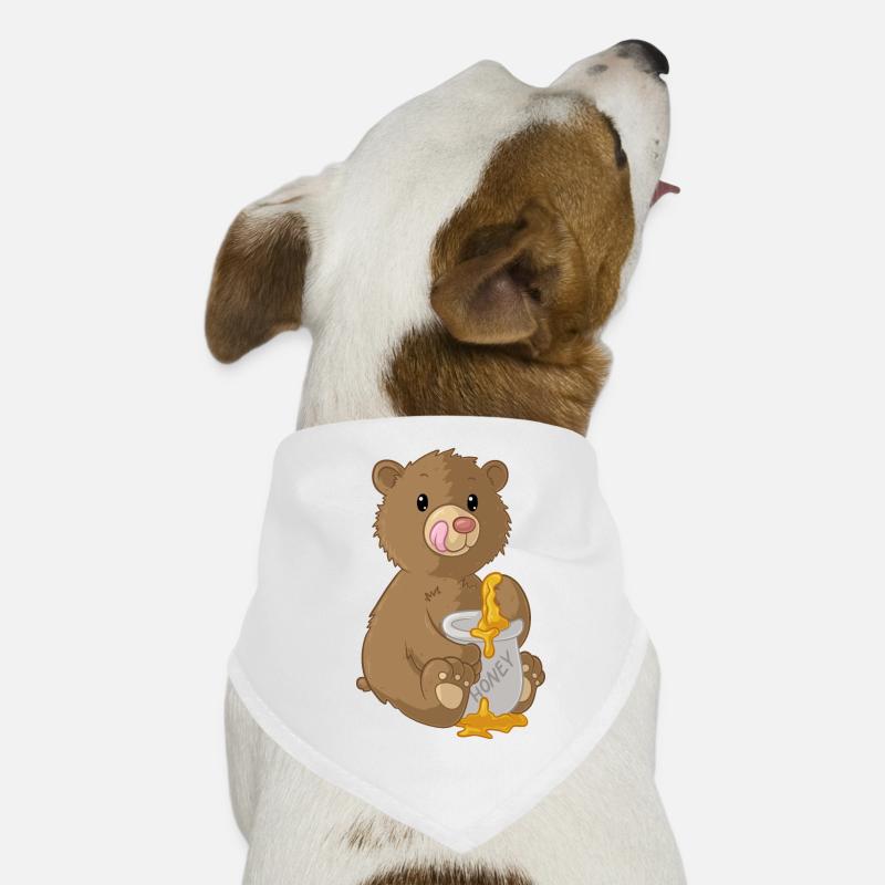 Naschender Comic Bär Hunde-Bandana