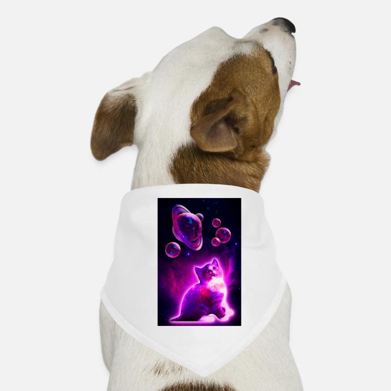 Space Bubble Kitty Hunde-Bandana