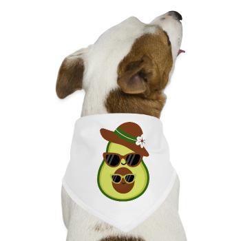 Avocado-Chic - Hunde-Bandana - Weiß - Vorne