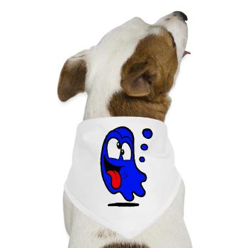 Konfuzius blau - Hunde-Bandana - Weiß - Vorne