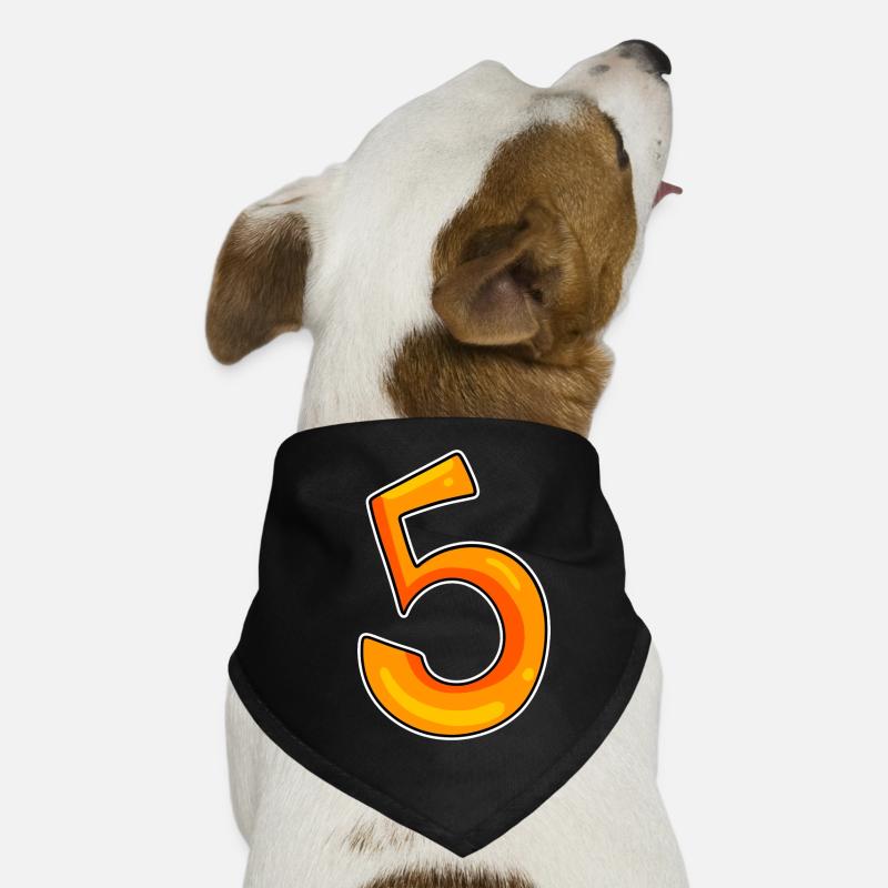 Zahl 5 Nummer Hunde-Bandana