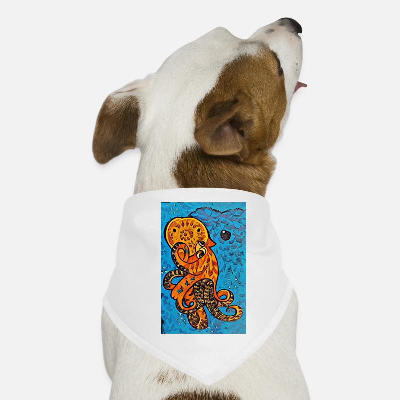 Krake, selbst gezeichnet Hunde-Bandana