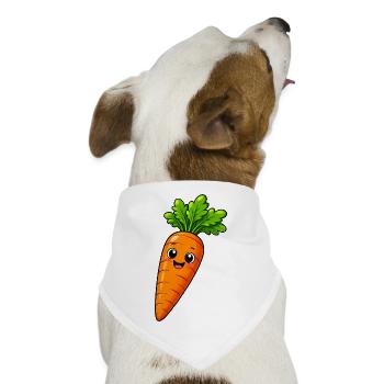 Karotten-Karotten-Gemüse - Hunde-Bandana - Weiß - Vorne