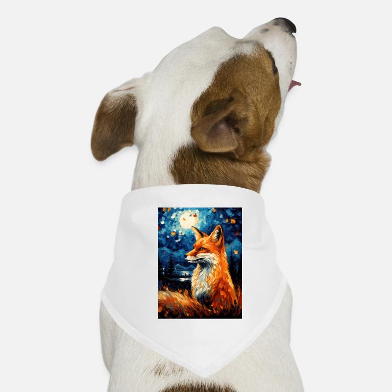 Fuchs Van Gogh Style Hunde-Bandana