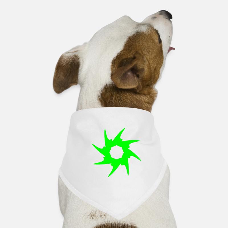 Cercle avec des épines, rond en vert Bandana pour chien