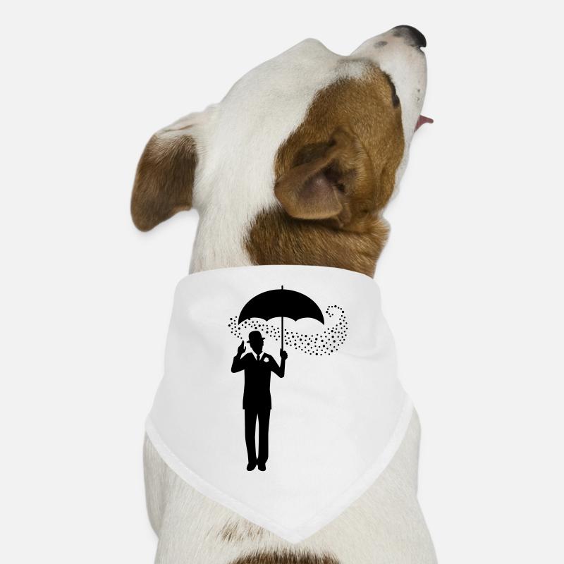 Zauberer - Regenschirm - Melone - Pantomime - 1C Hunde-Bandana