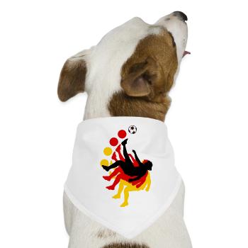 Fallrückzieher Fußball Fußballer Elfmeter Spieler - Hunde-Bandana - Weiß - Vorne