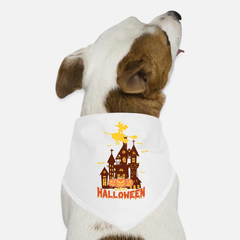 Citrouille sorcière d’Halloween Bandana pour chien