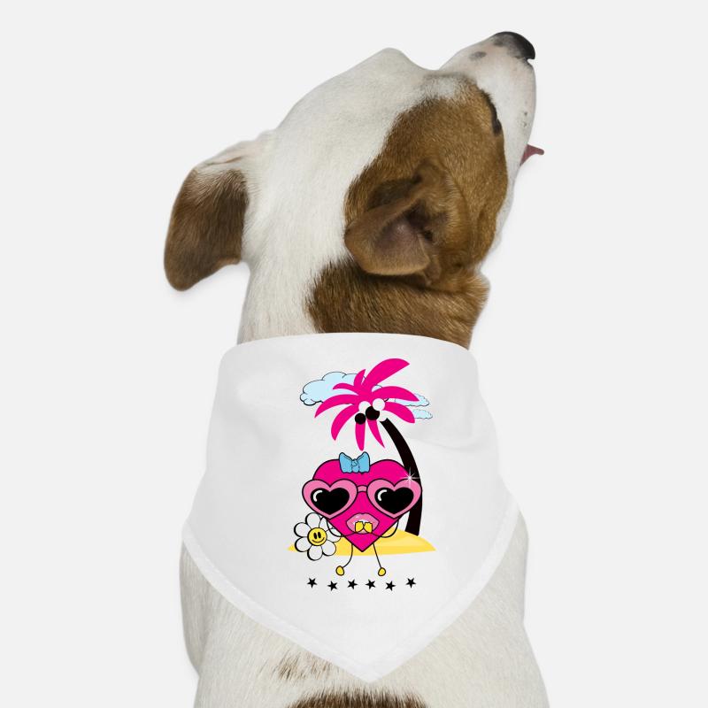 Cœur sur l’île Bandana pour chien