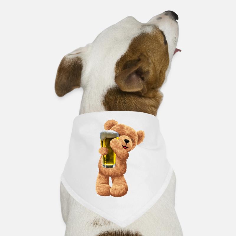 Teddy bear bear with beer Dog Bandana