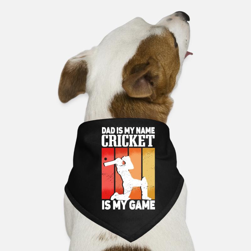 Papa est mon nom Le cricket est mon jeu Bandana pour chien