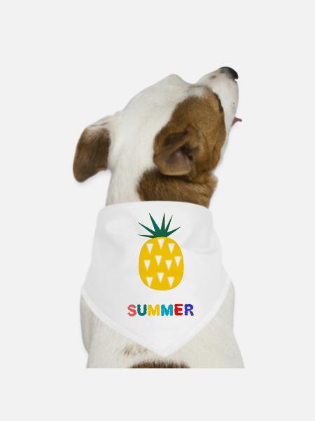 FEIERTAG. FROHE FEIERTAGE. GELIEBTE. MEISTER. LEHRER - Hunde-Bandana - Weiß - Vorne