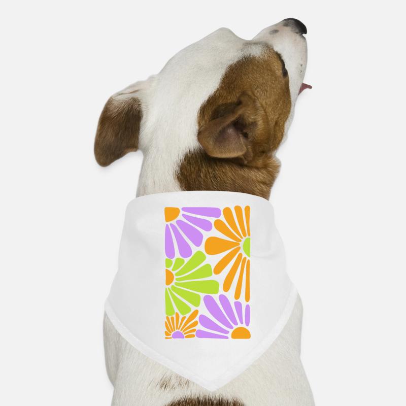 Fleurs Fleurs Vintage Rétro Bandana pour chien