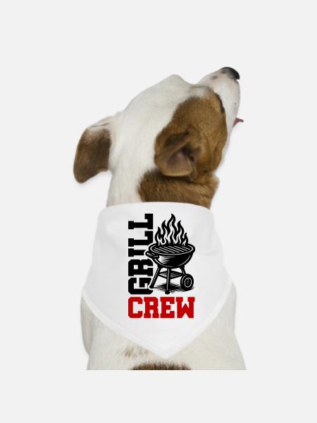 Grill Crew - Hunde-Bandana - Weiß - Vorne