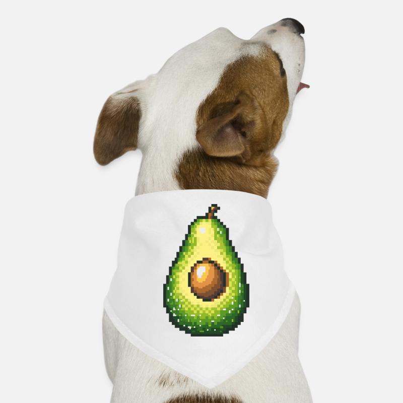 Pixel avocat rétro fruit image Bandana pour chien